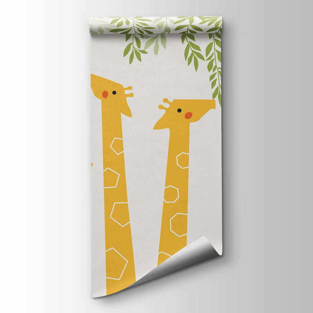 Girafe sub frunze verzi — vizualizare produs