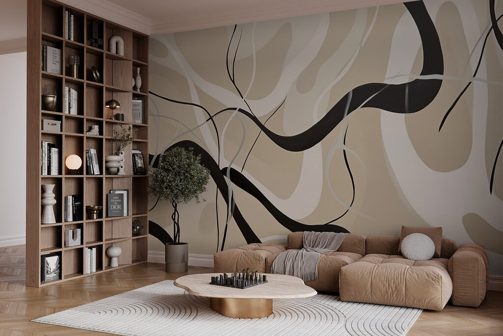 Panglici negre pe bej — interior 1