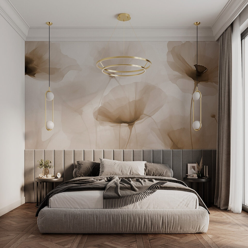 Flori bej, miezuri închise — interior 2