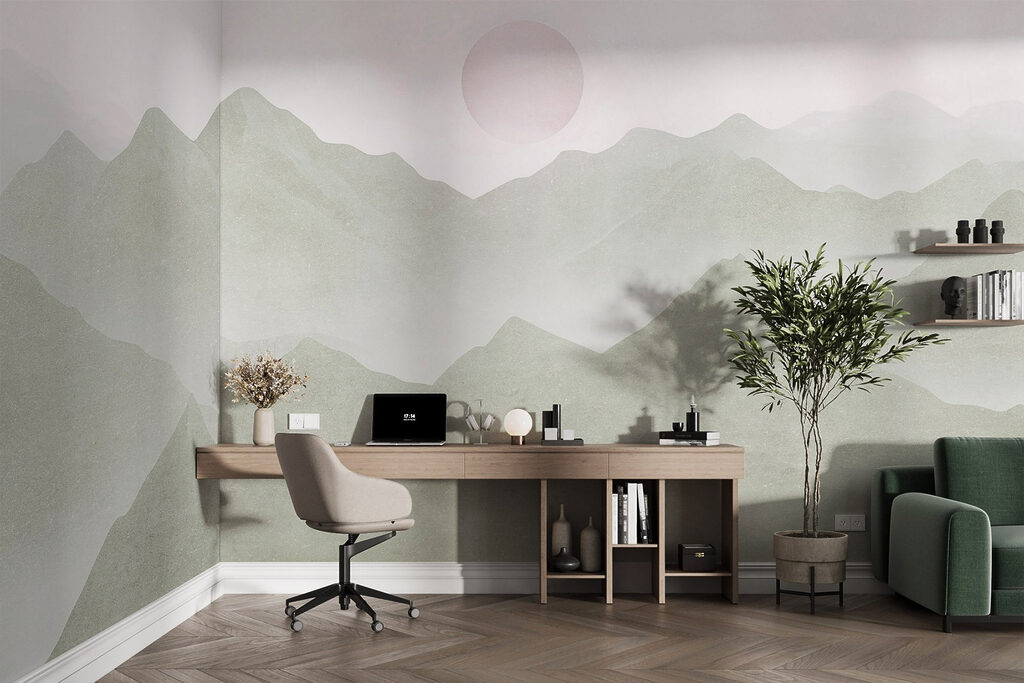 Lună roz deasupra munților — interior 5