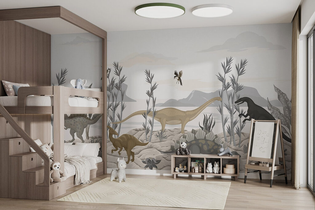 Dinozauri în călătorie într-un interior