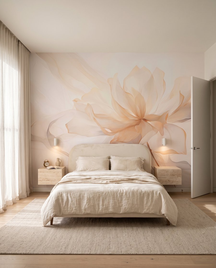 Floare crem transparentă într-un interior