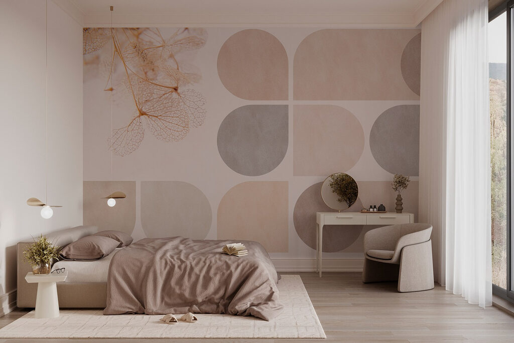 Forme geometrice și frunze — interior 1