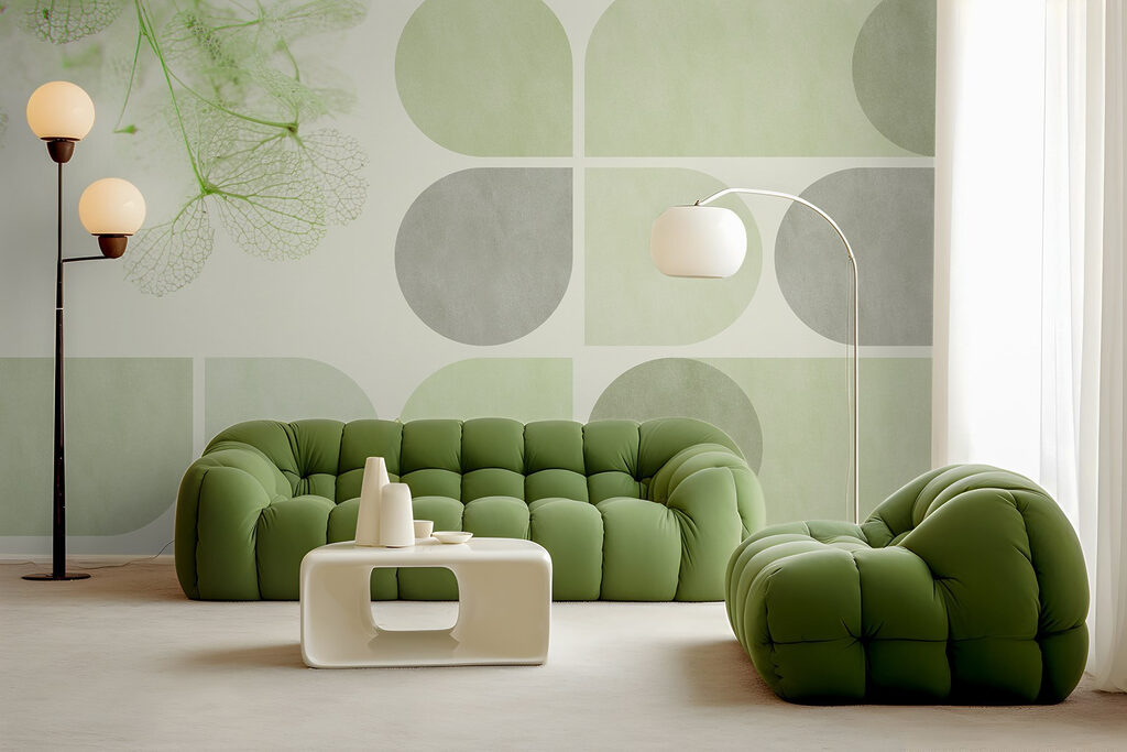 Forme geometrice și frunze — interior 3