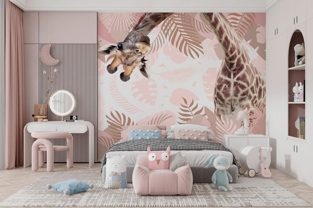 Girafă printre frunze — interior 5