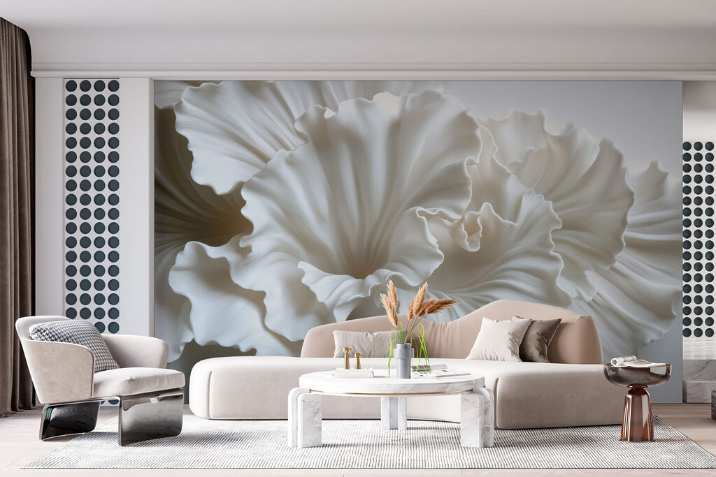 Floare albă plisată — interior 4