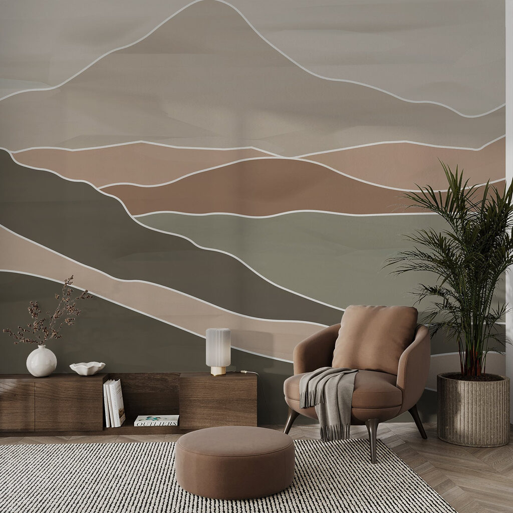 Linii albe, tonuri mov — interior 2