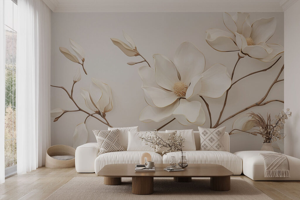 Magnolie albă, ramuri înclinate — interior 1