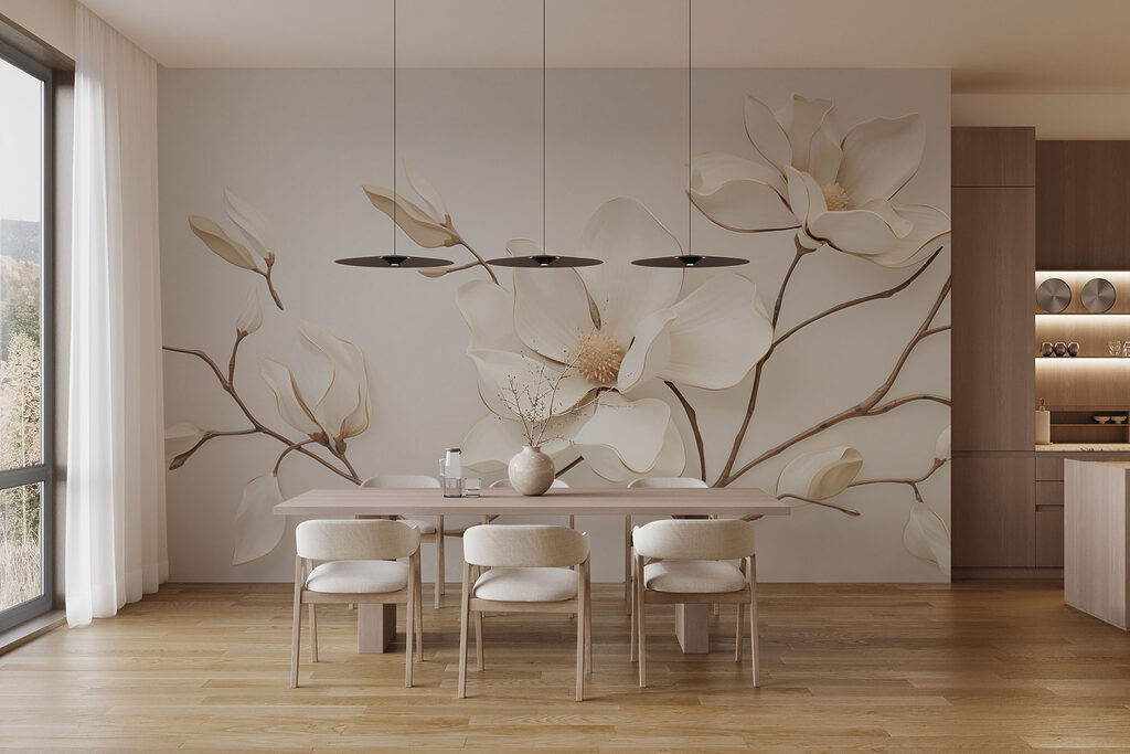 Magnolie albă, ramuri înclinate — interior 3