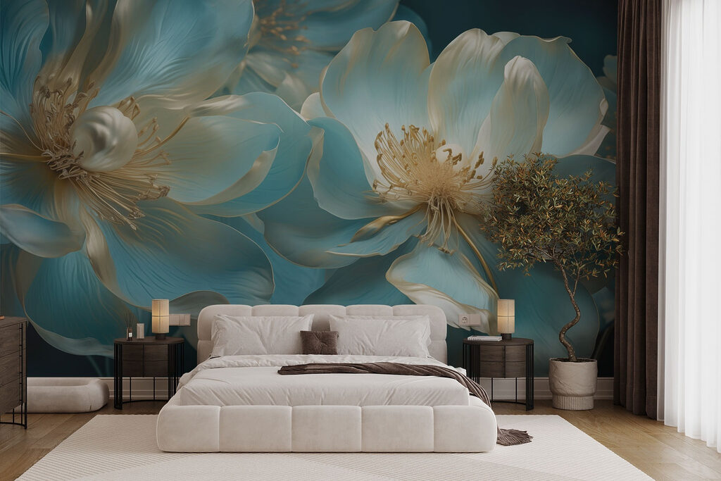 Flori turcoaz, margini aurii — interior 2