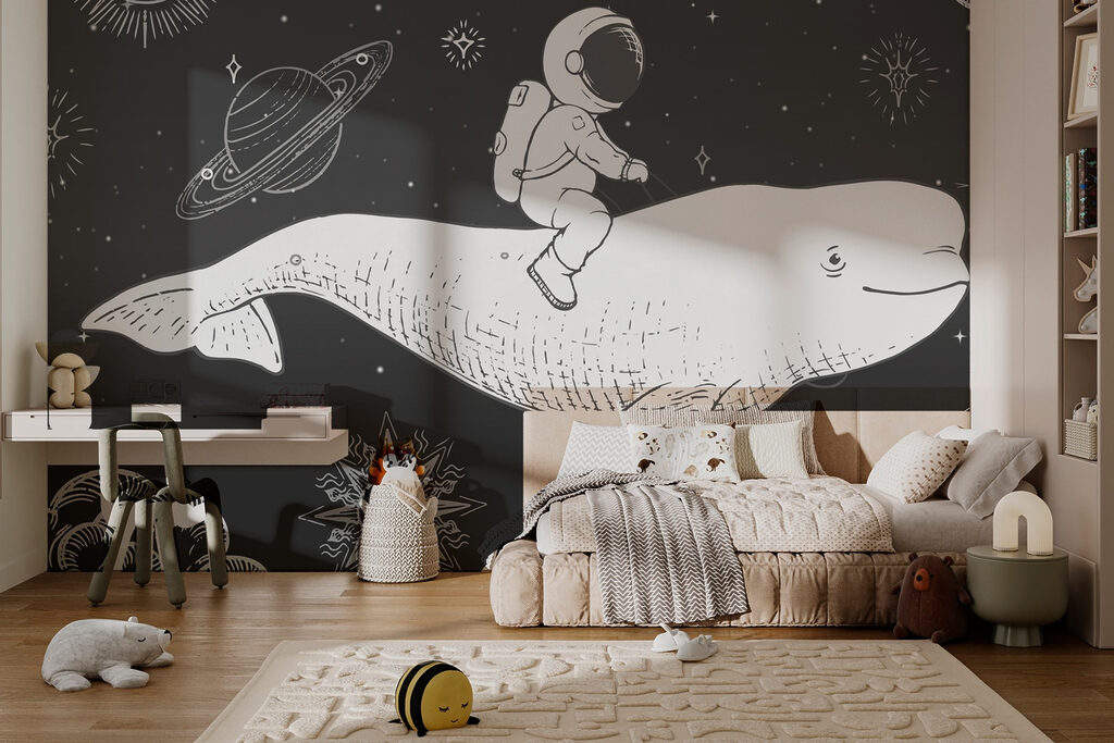 Astronaut pe balenă cosmică — interior 1
