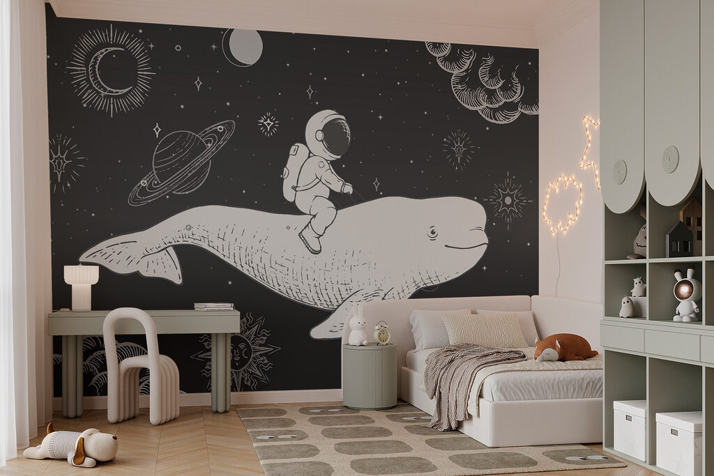 Astronaut pe balenă cosmică — interior 2