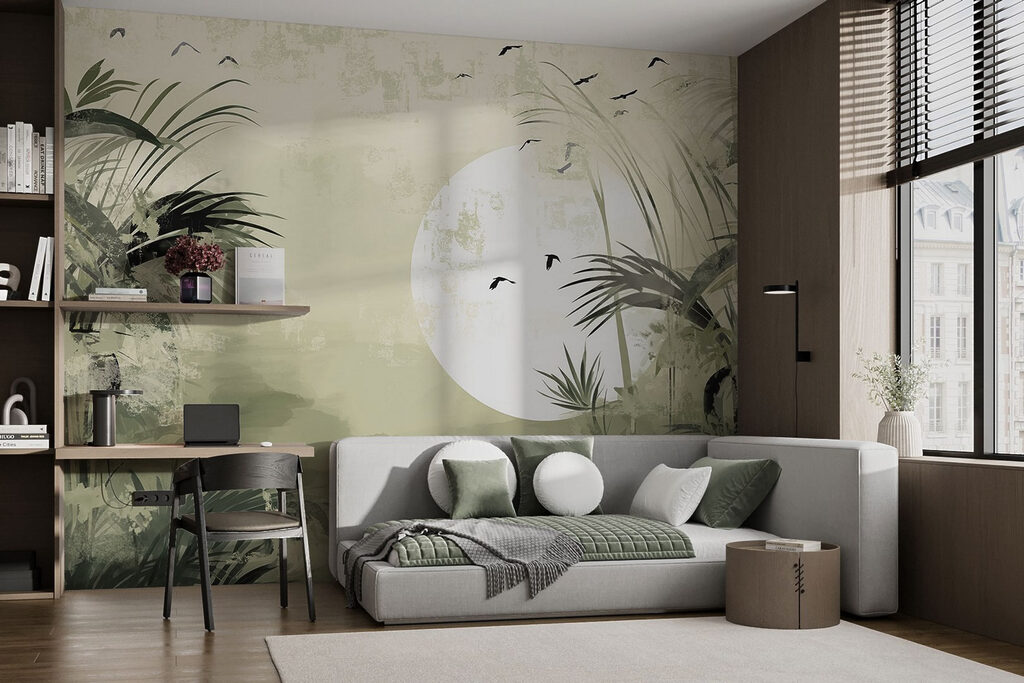 Lună peste frunze tropicale — interior 2