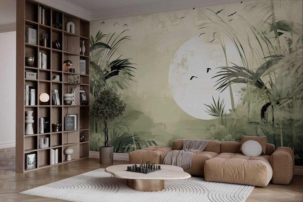 Lună peste frunze tropicale — interior 3