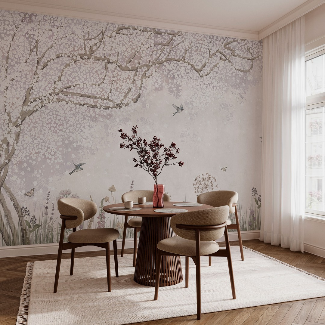 Păsări și ramuri înflorite — interior 3