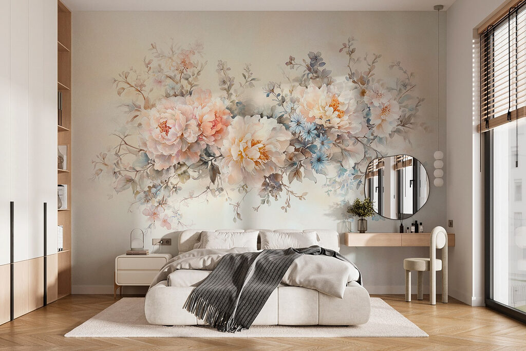 Buchet în vopsea delicată — interior 1
