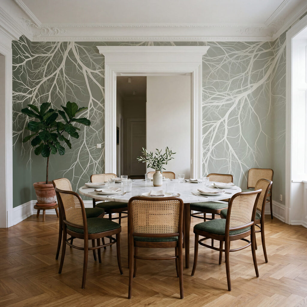 Ramuri albe în rețea — interior 2