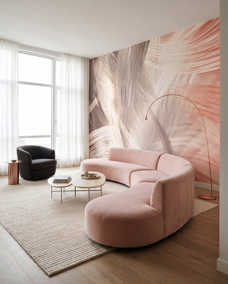 Arcuri roz pe gri — interior 4