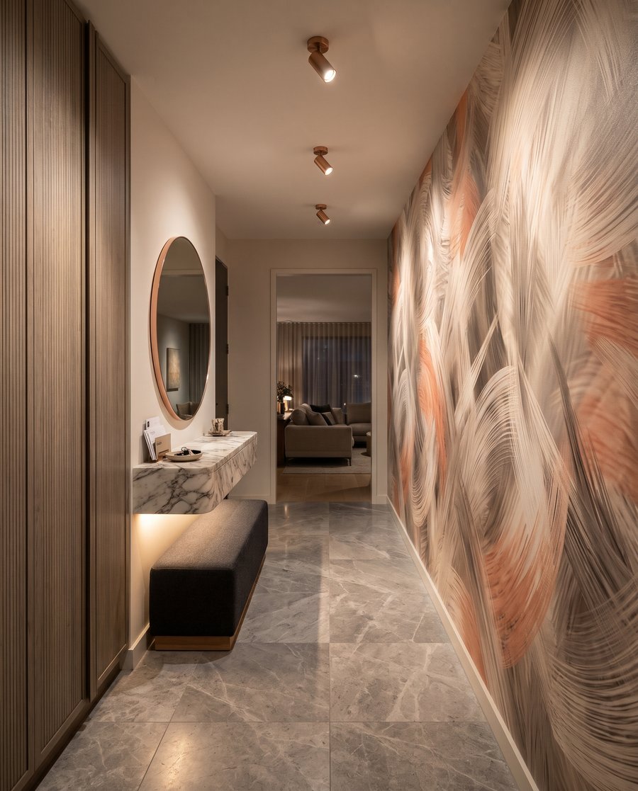 Arcuri roz pe gri — interior 5