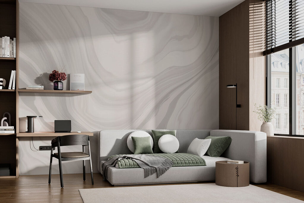 Linii albe în valuri — interior 1