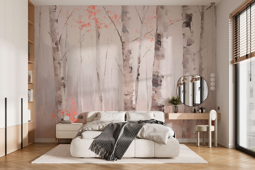 Mesteceni cu accente roz — interior 2