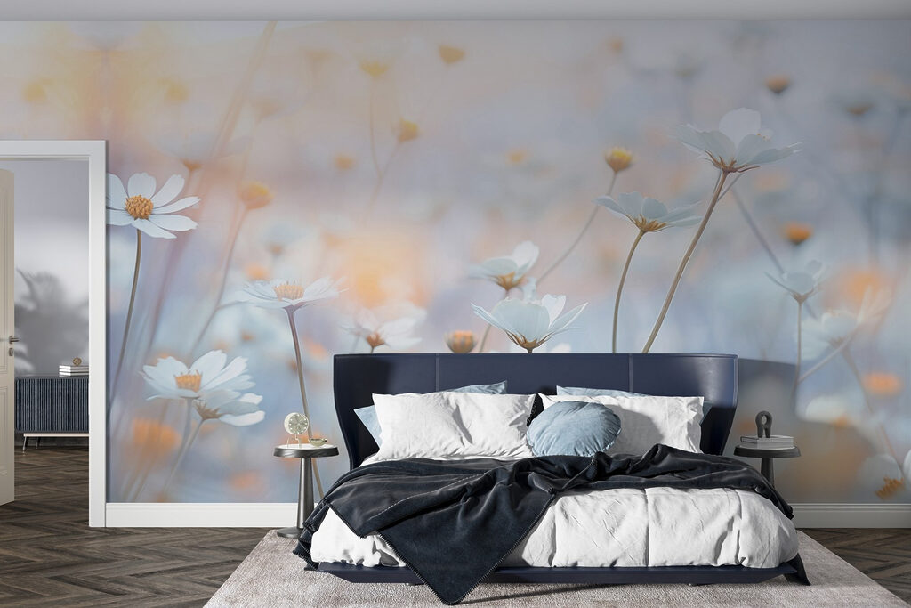 Flori albe în pastel — interior 1