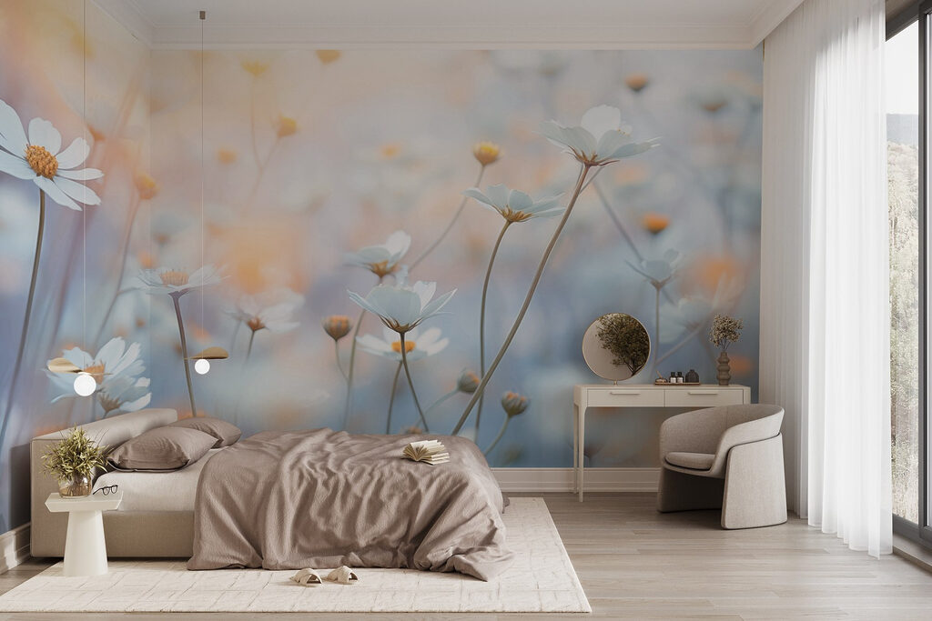 Flori albe în pastel — interior 2