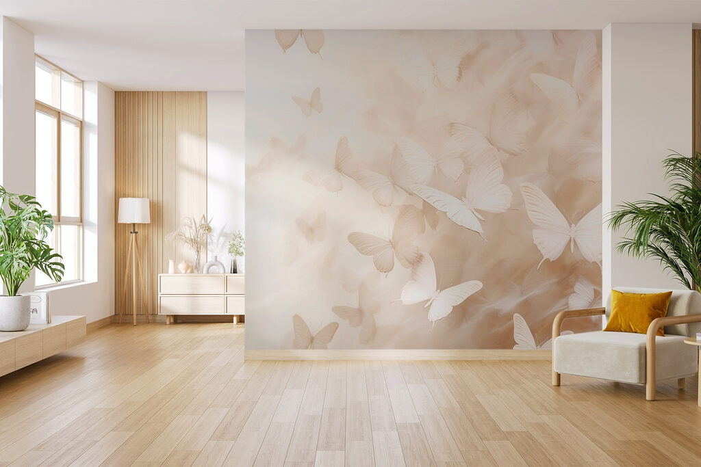 Fluturi albi printre frunze — interior 2