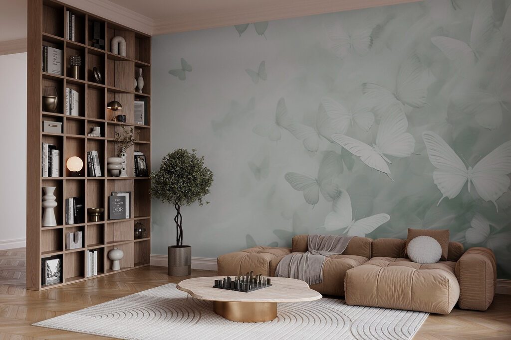 Fluturi albi printre frunze — interior 2