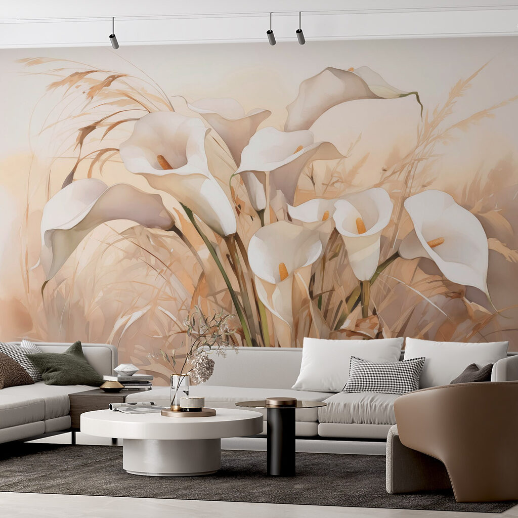 Caliciu alb, fond roz — interior 2