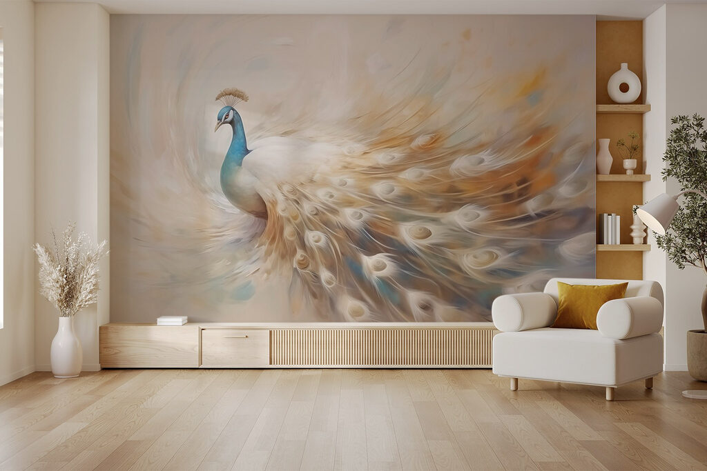 Păun în evantai — interior 2