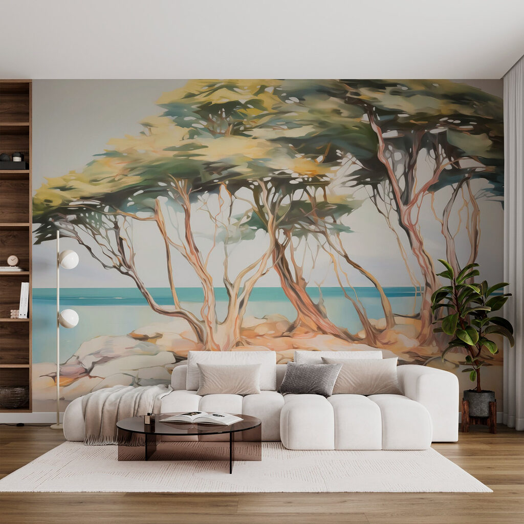 Copaci lângă apă albastră — interior 2