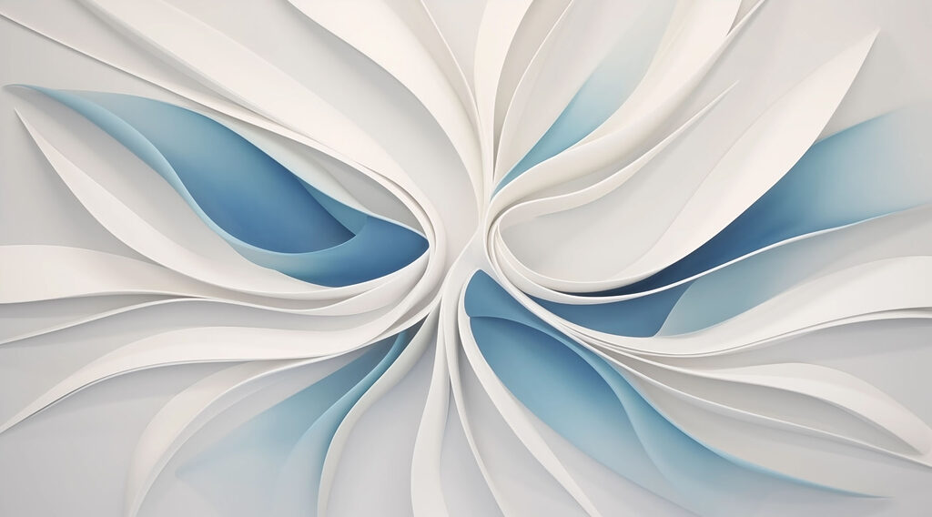Straturi albe curbate — design complet