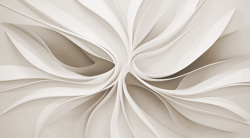 Straturi albe curbate — design complet