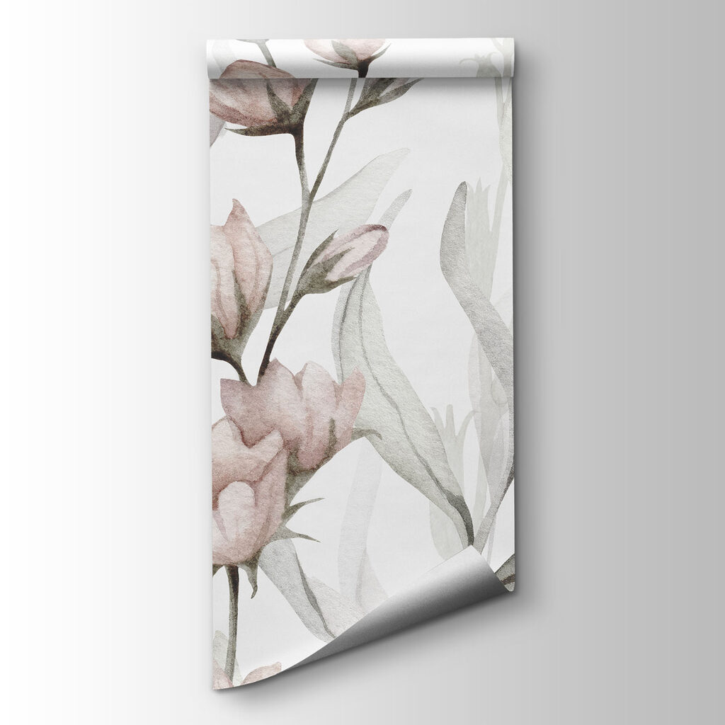 Flori delicate pe alb — vizualizare produs