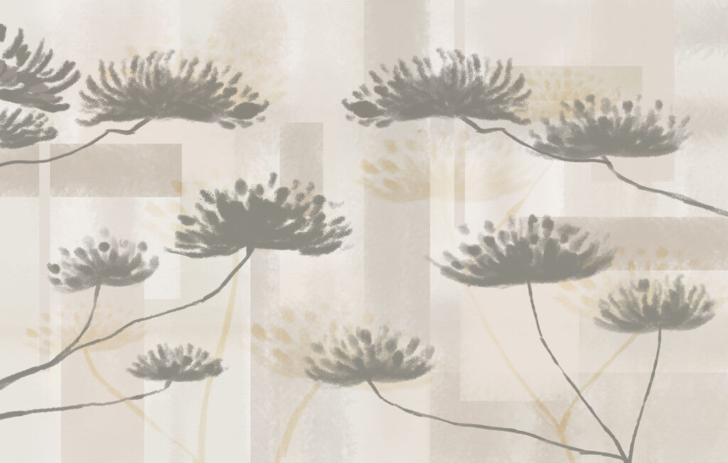 Flori pe bej — design complet