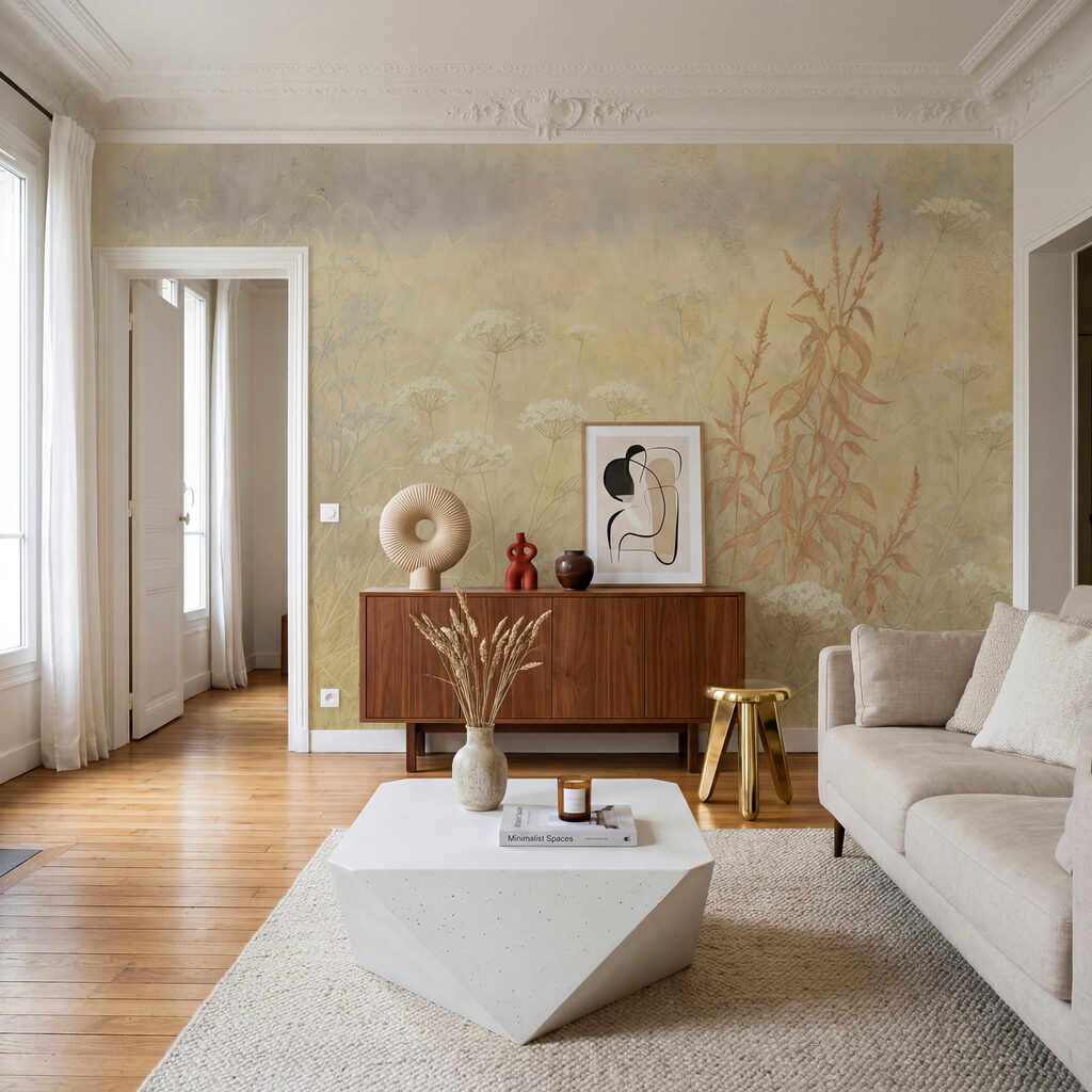 Iarbă în ceață ușoară — interior 1