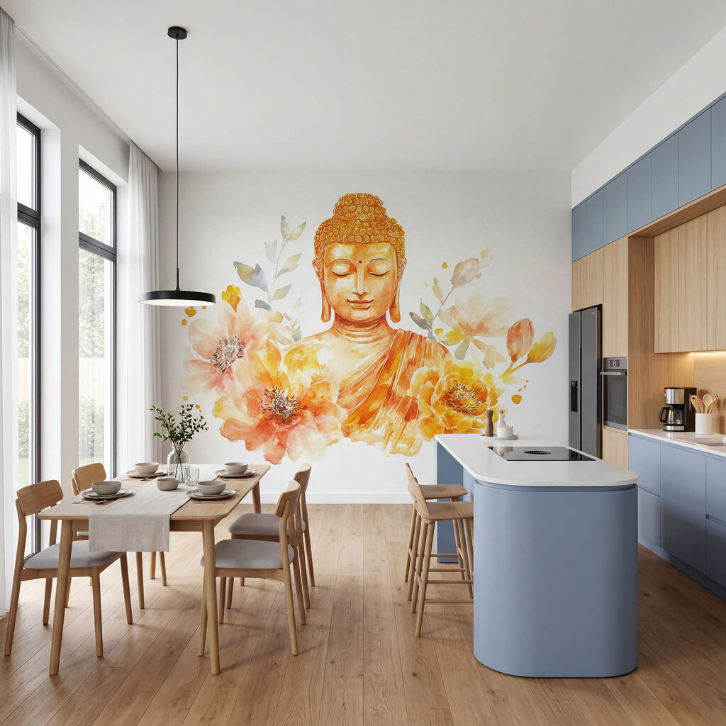 Buddha printre flori — interior 2