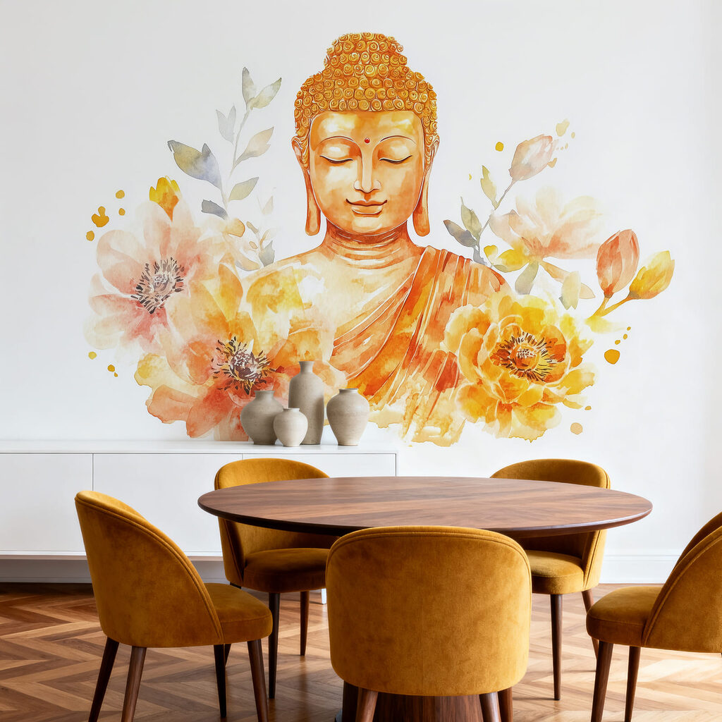 Buddha printre flori — interior 3