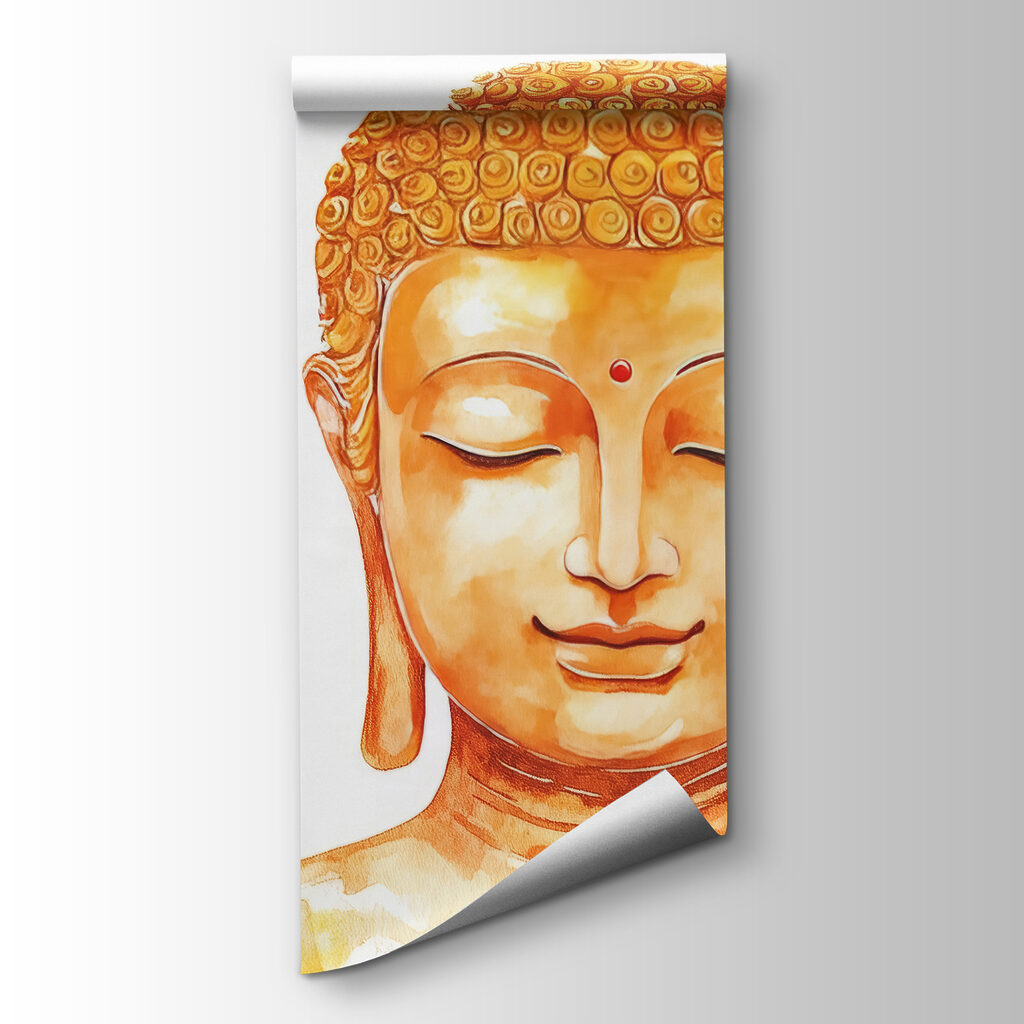 Buddha printre flori — vizualizare produs