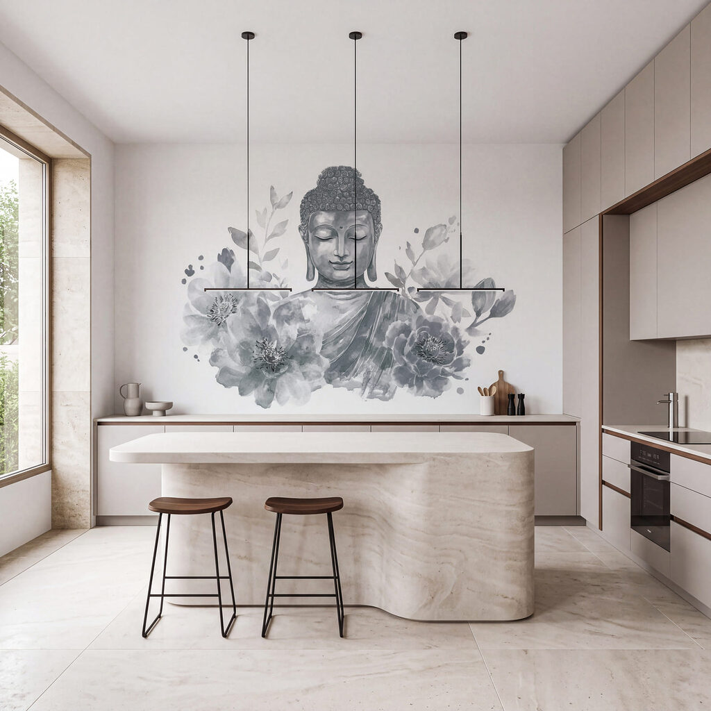 Buddha printre flori — interior 3