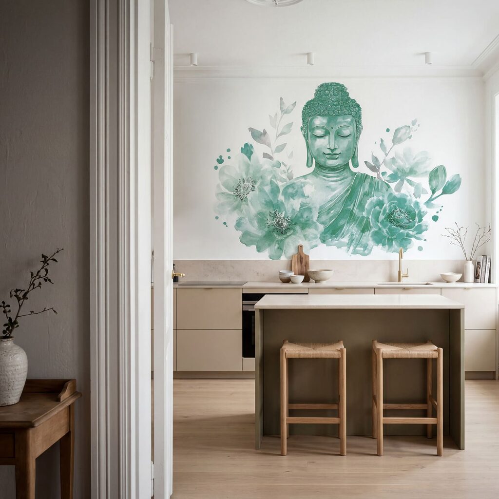 Buddha printre flori — interior 2