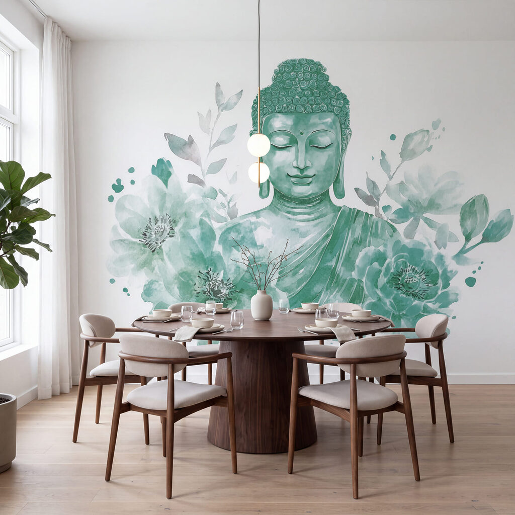 Buddha printre flori — interior 3