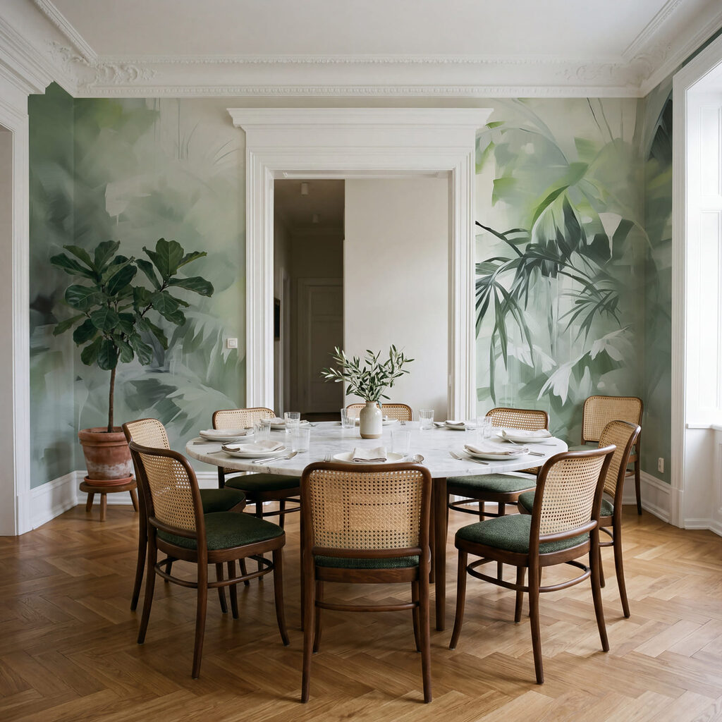 Frunze verzi estompate — interior 1