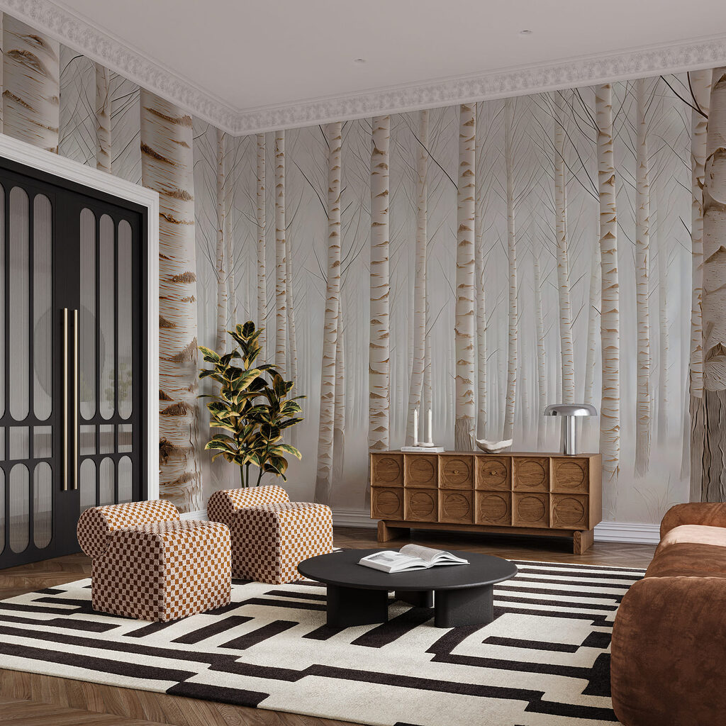 Mesteceni în ceață — interior 2