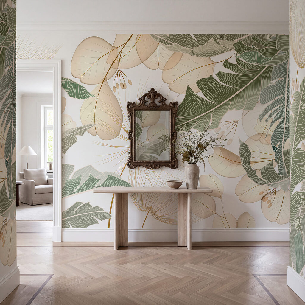 Frunze tropicale luminoase — interior 2
