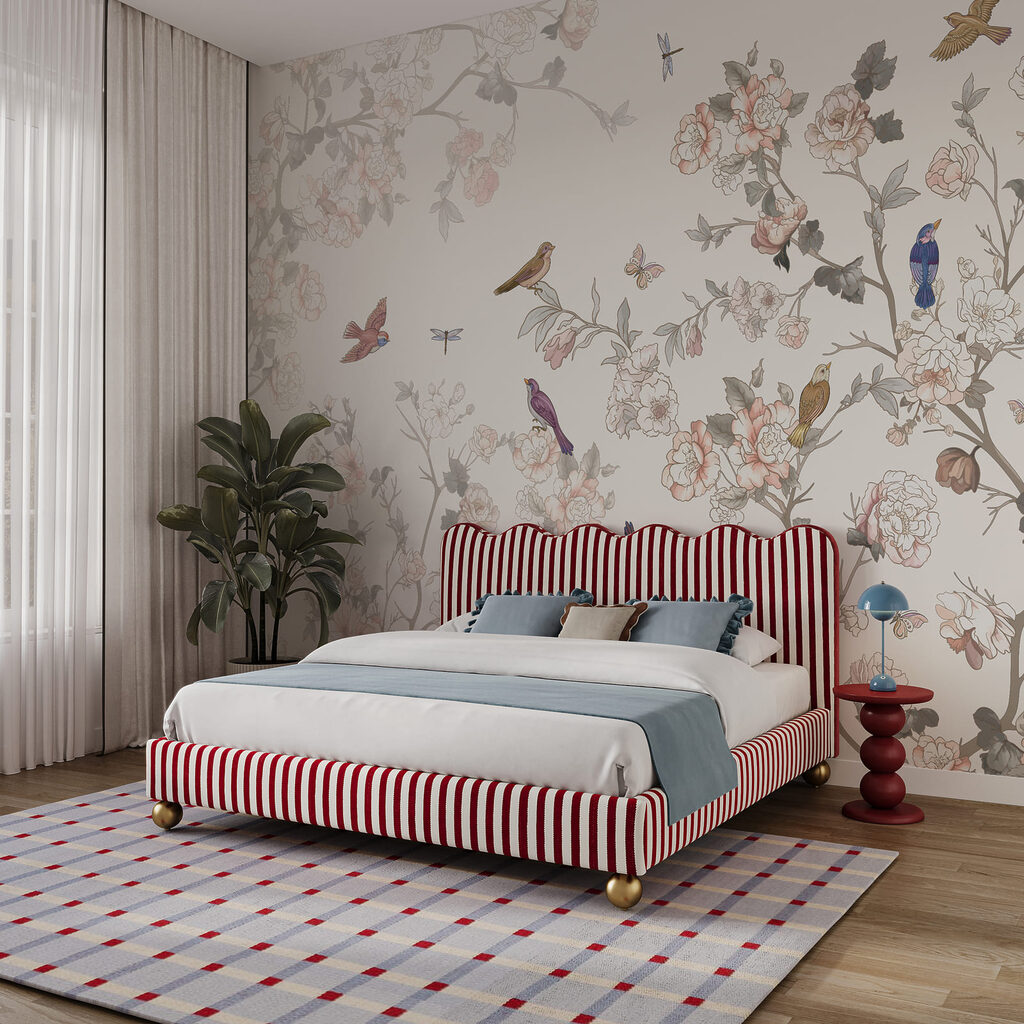 Păsări între crengi înflorite — interior 1