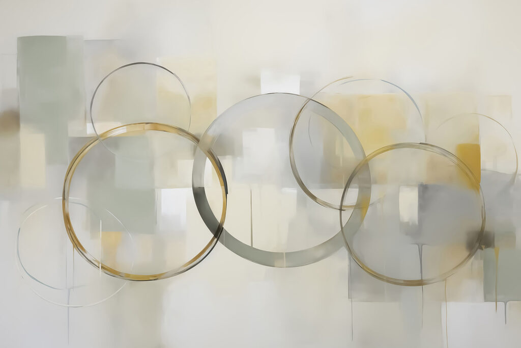 Cercuri aurii pe planuri — design complet