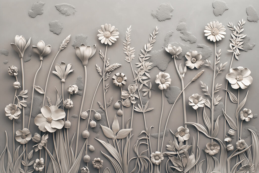 Relief albastru de perete — design complet