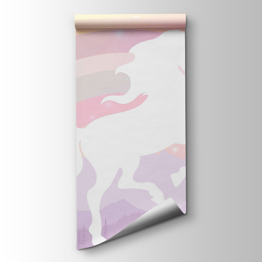 Unicorn lângă curcubeu — vizualizare produs